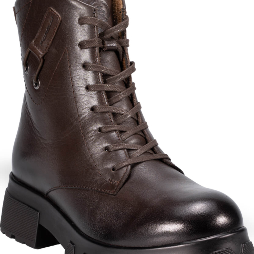 HENZA-G Kadın Deri Bot Kahve - 5