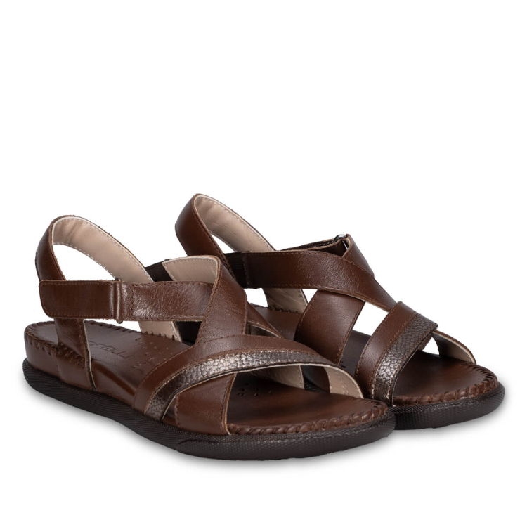 ILYA-G Kadın Deri Sandalet Taba - Forelli (1)