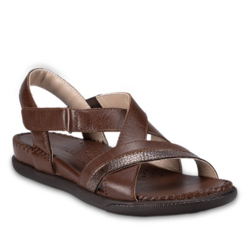 ILYA-G Kadın Deri Sandalet Taba - 3
