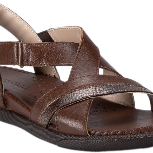 ILYA-G Kadın Deri Sandalet Taba - 5