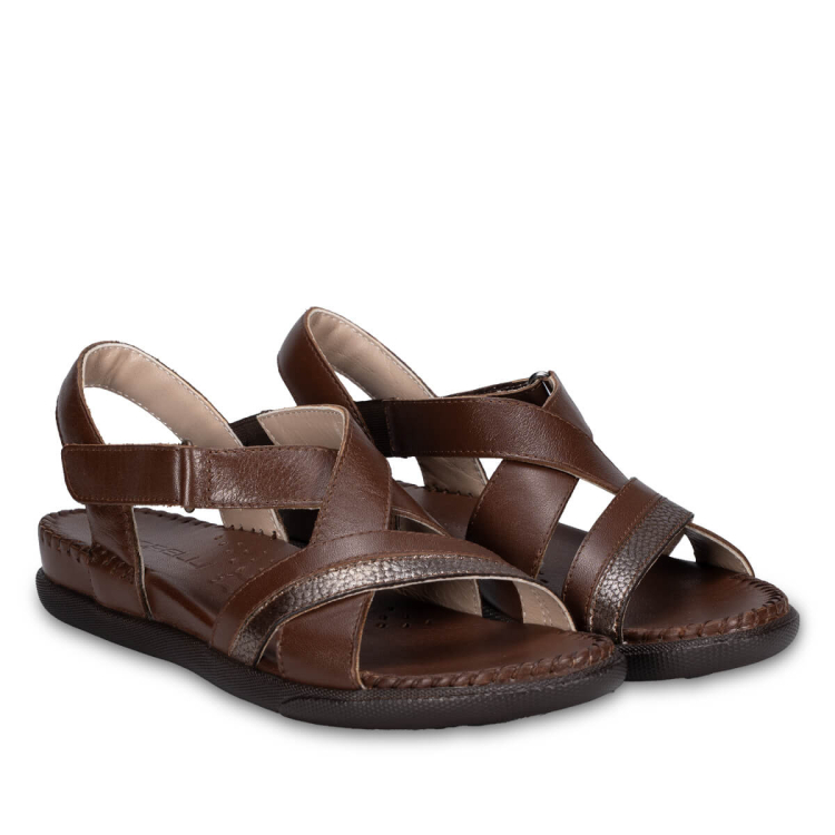 ILYA-G Kadın Deri Sandalet Taba - Forelli (1)