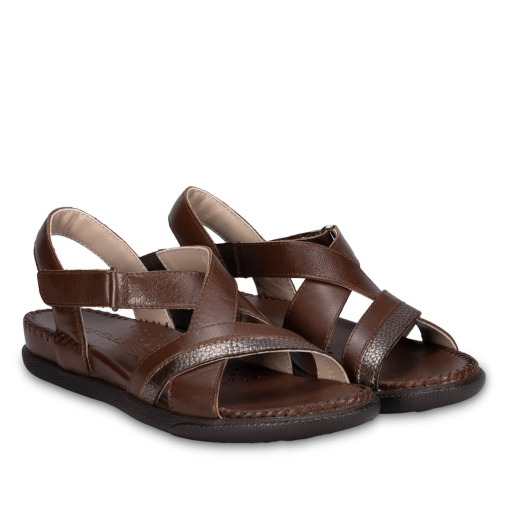 ILYA-G Kadın Deri Sandalet Taba - Forelli (1)