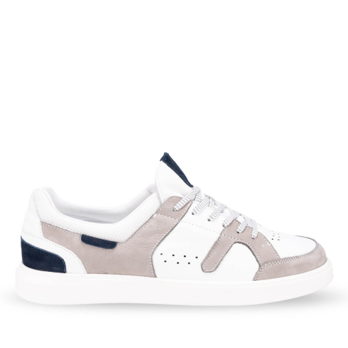 INKA-H Erkek Deri Ayakkabı Beyaz-Gri - 1