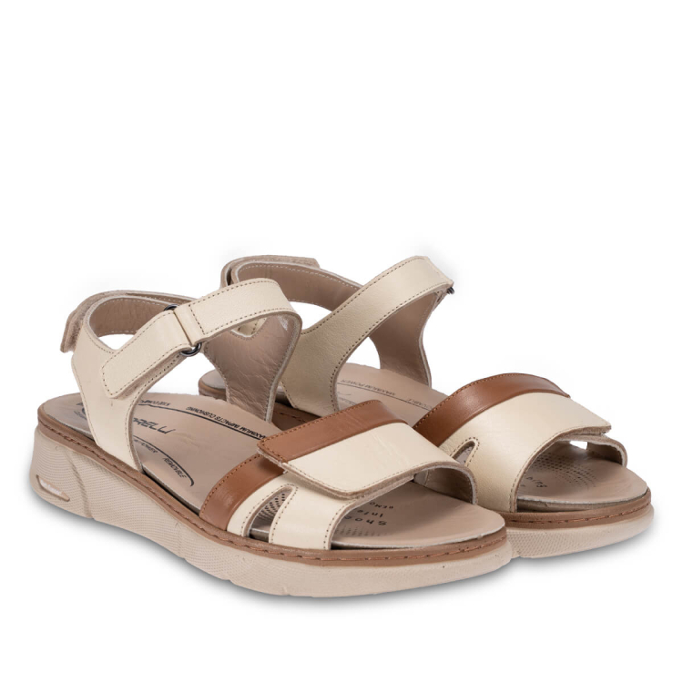 JASMIN-G Kadın Deri Sandalet Bej - Forelli (1)