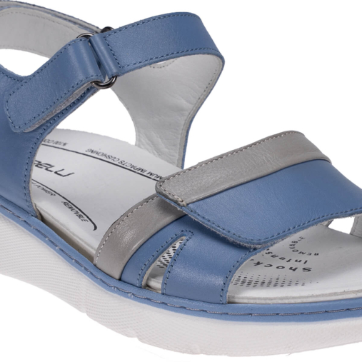 JASMIN-G Kadın Deri Sandalet Mavi - 5