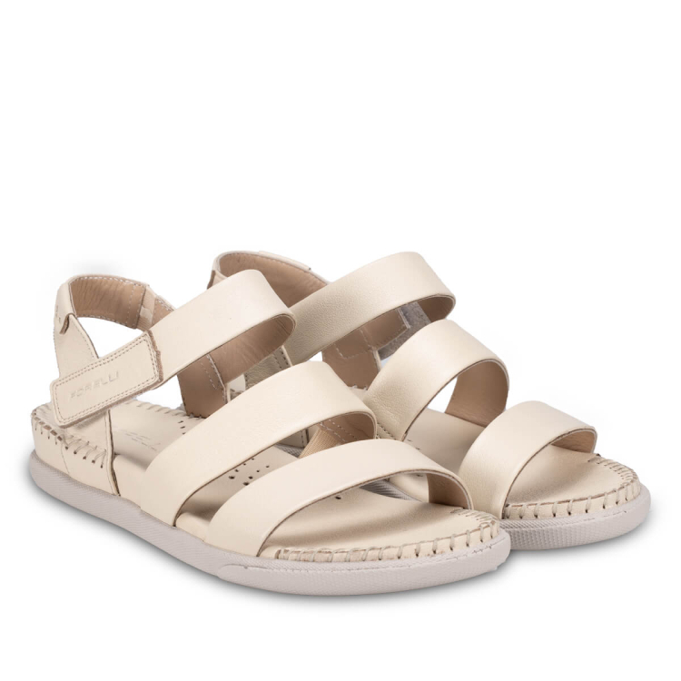 22315-G Kadın Deri Sandalet Bej - Forelli (1)