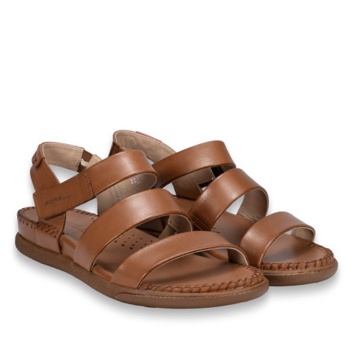 22315-G Kadın Deri Sandalet Taba - 2