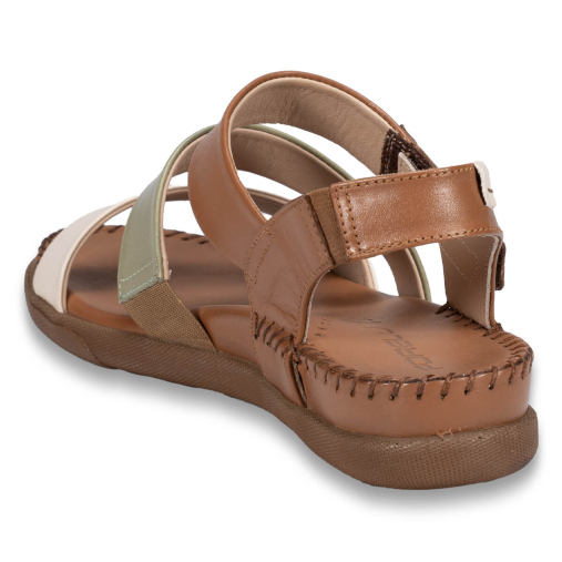 JESSE-G Kadın Deri Sandalet Taba-Bej - 4