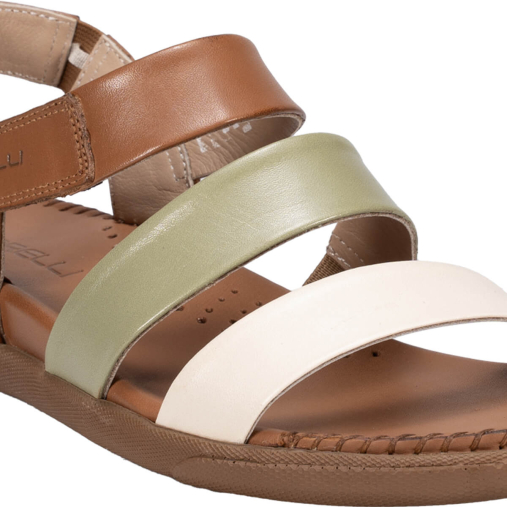 JESSE-G Kadın Deri Sandalet Taba-Bej - 5