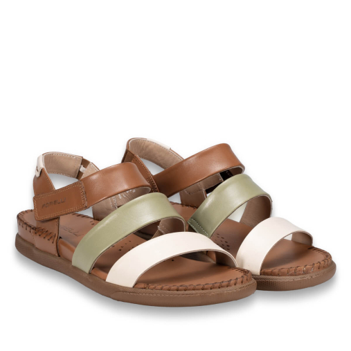 JESSE-G Kadın Deri Sandalet Taba-Bej - 2