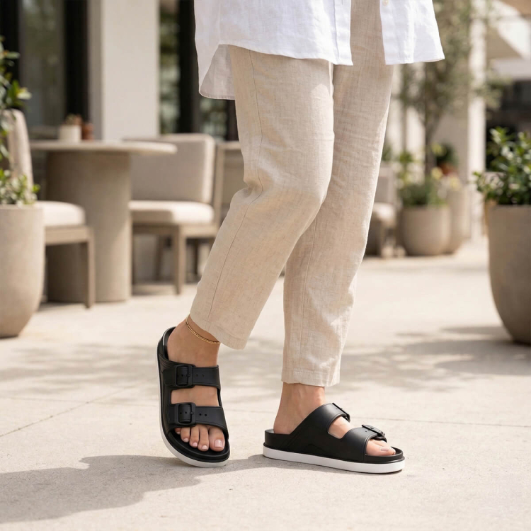 LANUS-G Kadın Eva Terlik Siyah-Beyaz - Forelli (1)