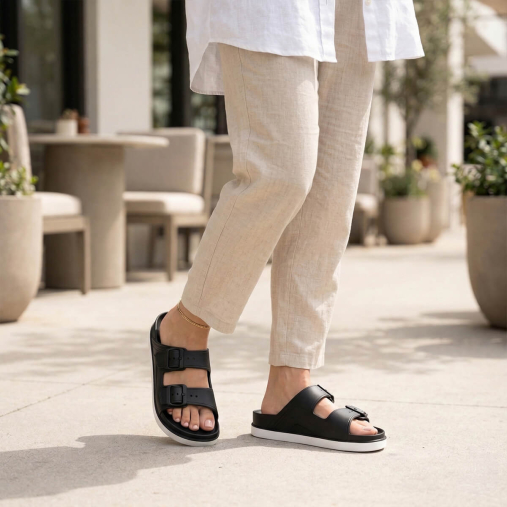 LANUS-G Kadın Eva Terlik Siyah-Beyaz - Forelli (1)