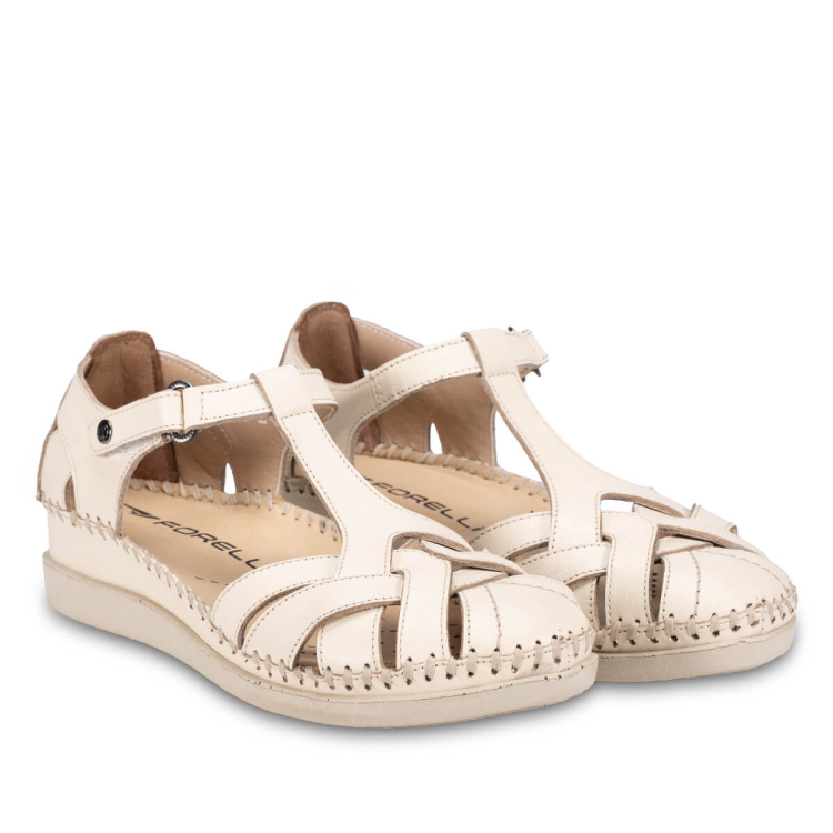 LARNI-G Kadın Deri Sandalet Bej - Forelli (1)