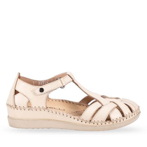 LARNI-G Kadın Deri Sandalet Bej - 1