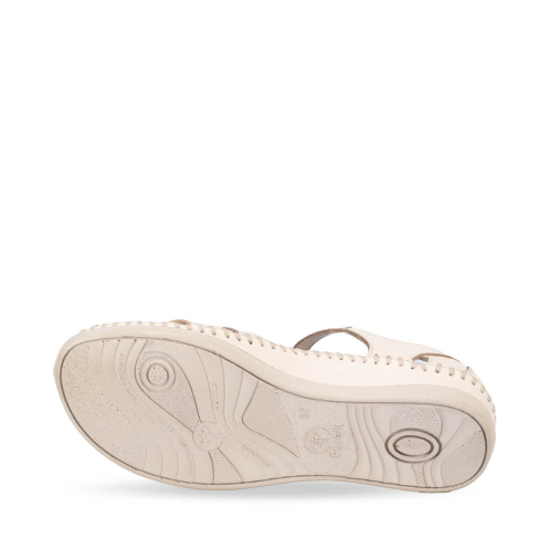 LARNI-G Kadın Deri Sandalet Bej - 6