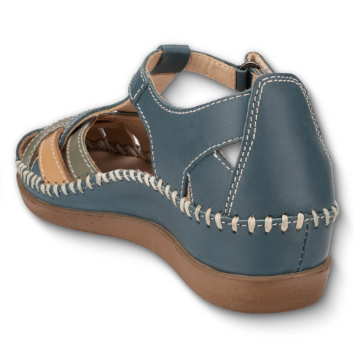 LARNI-G Kadın Deri Sandalet Bluejean-Taba - 4