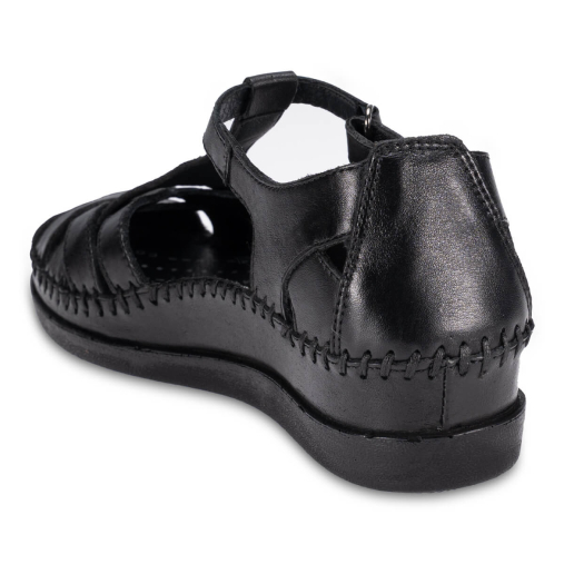 LARNI-G Kadın Deri Sandalet Siyah - 4