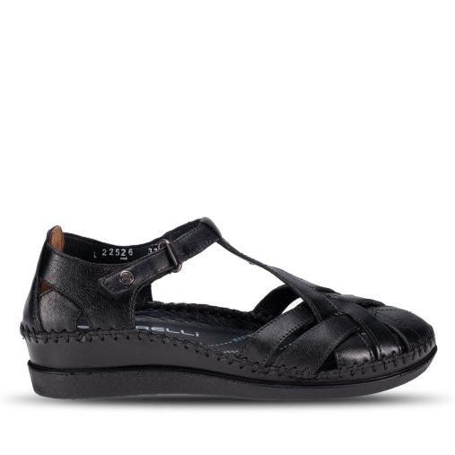 LARNI-G Kadın Deri Sandalet Siyah 