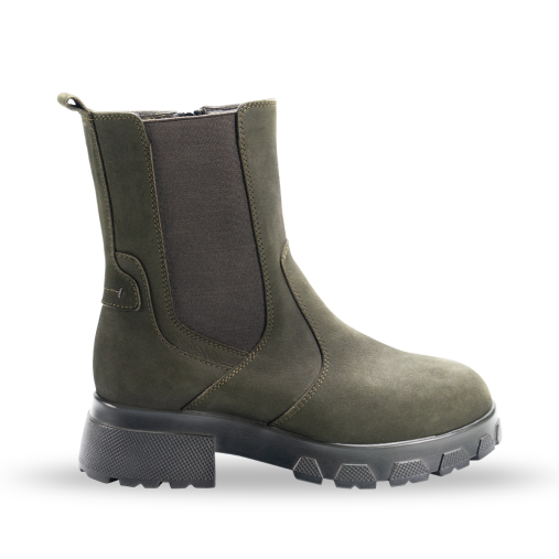 LUNA-G Kadın Deri Bot Haki Nubuk 