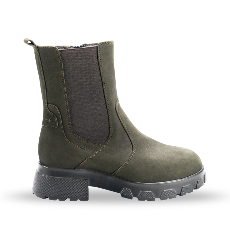 LUNA-G Kadın Deri Bot Haki Nubuk - Forelli
