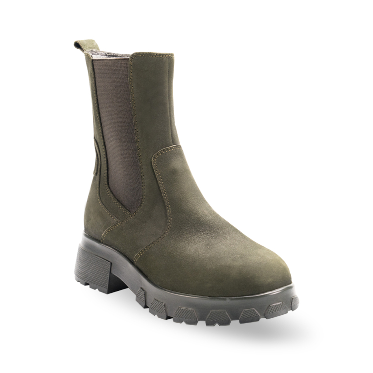 LUNA-G Kadın Deri Bot Haki Nubuk - Forelli (1)