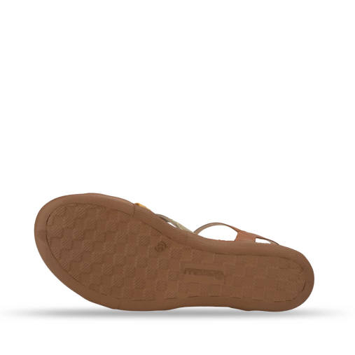 LUPIN-G Kadın Deri Sandalet Taba-Yeşil - 6