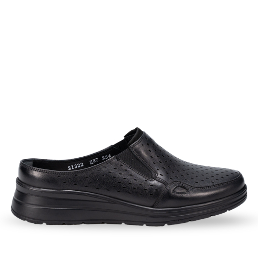 MANDI-H Kadın Deri Ayakkabı Siyah - Forelli