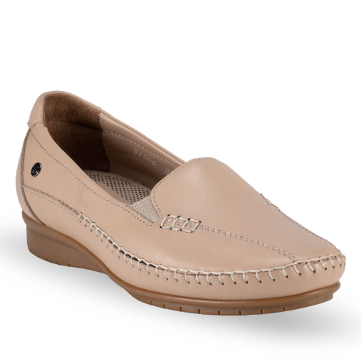 MARLA-G Kadın Deri Ayakkabı Açık Vizon - 3