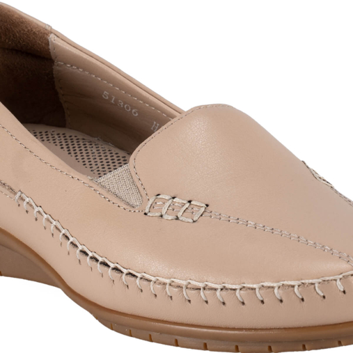 MARLA-G Kadın Deri Ayakkabı Açık Vizon - 5