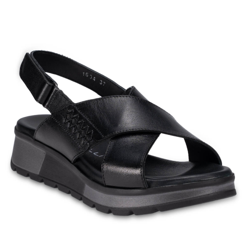 MAYON-G Kadın Deri Sandalet Siyah - 3