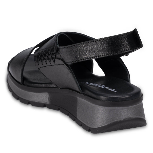 MAYON-G Kadın Deri Sandalet Siyah - 4