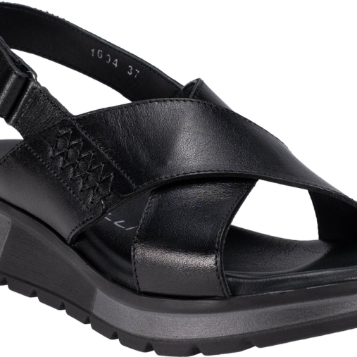 MAYON-G Kadın Deri Sandalet Siyah - 5