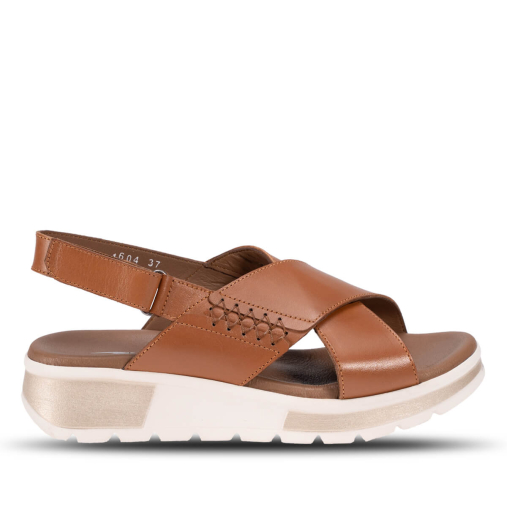 MAYON-G Kadın Deri Sandalet Taba 