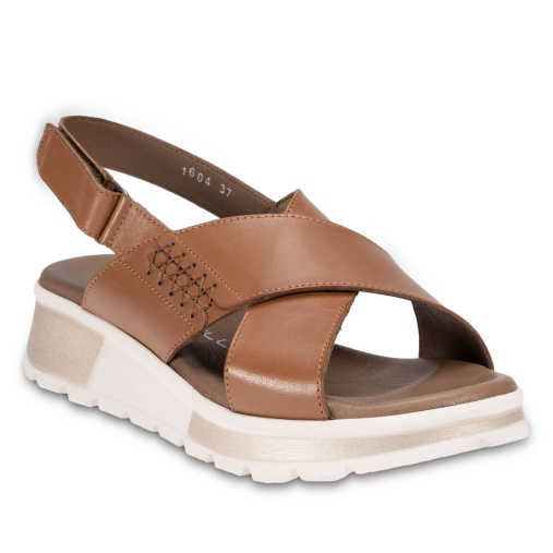 MAYON-G Kadın Deri Sandalet Taba - 3