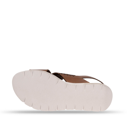 MAYON-G Kadın Deri Sandalet Taba - 6