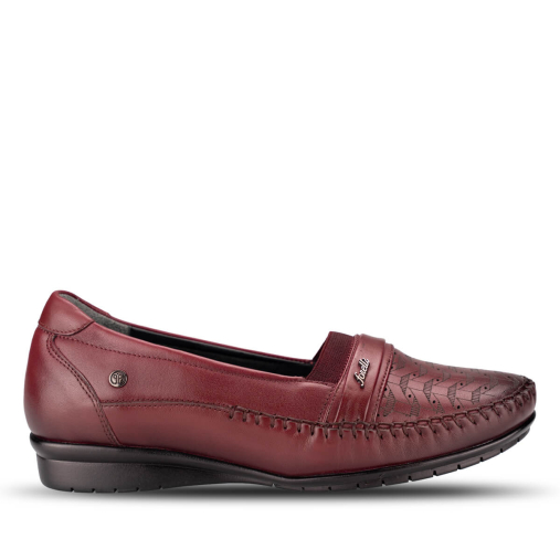 MIRAYE-H Kadın Deri Ayakkabı Bordo 