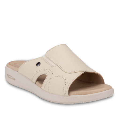 NAYE-G Kadın Deri Terlik Bej - 4