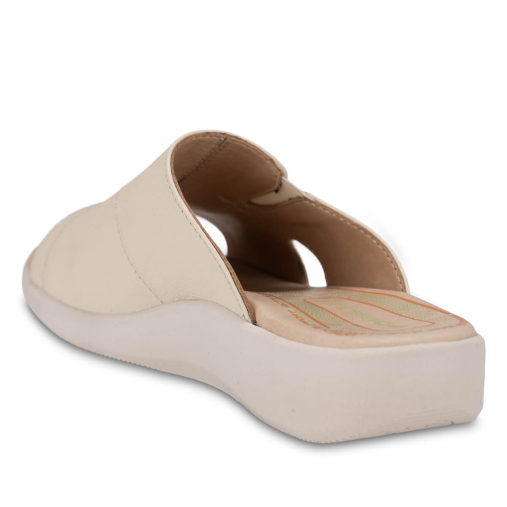 NAYE-G Kadın Deri Terlik Bej - 5