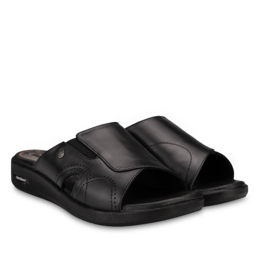 NAYE-G Kadın Deri Terlik Siyah - 3