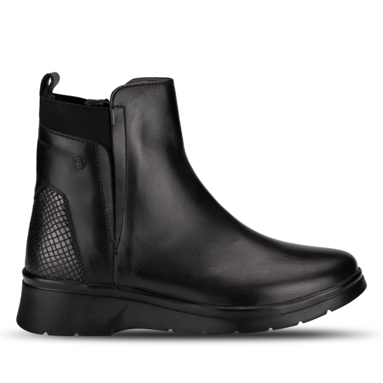 ODES-G Kadın Deri Bot Siyah - Forelli