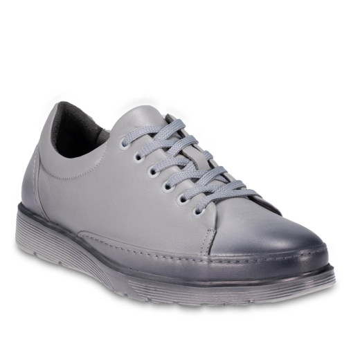 OLIVER-G Erkek Deri Ayakkabı Gri - 3
