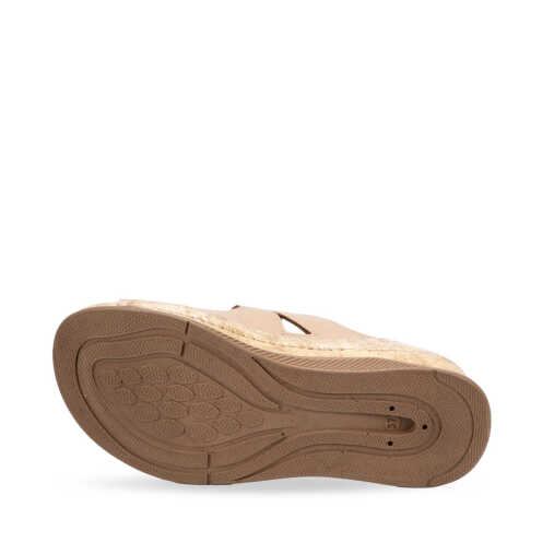 OSTUNI-H Kadın Deri Terlik Bej - 3