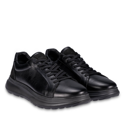 PORTER-G Erkek Deri Ayakkabı Siyah - Forelli (1)