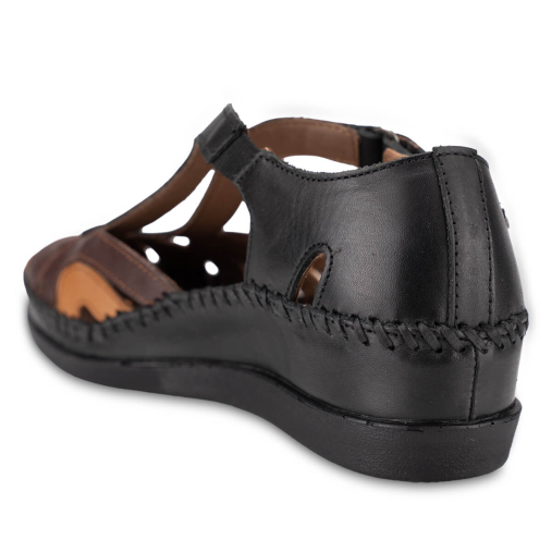 SALLY-G Kadın Deri Sandalet Siyah-Taba - 6