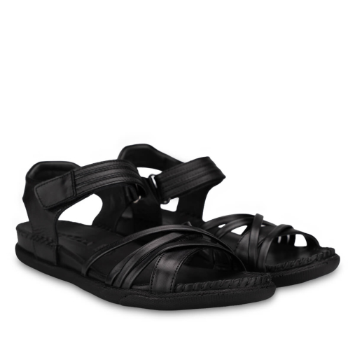 SIDNEY-G Kadın Deri Sandalet Siyah - 3