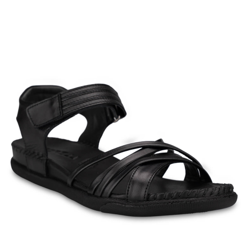 SIDNEY-G Kadın Deri Sandalet Siyah - 4