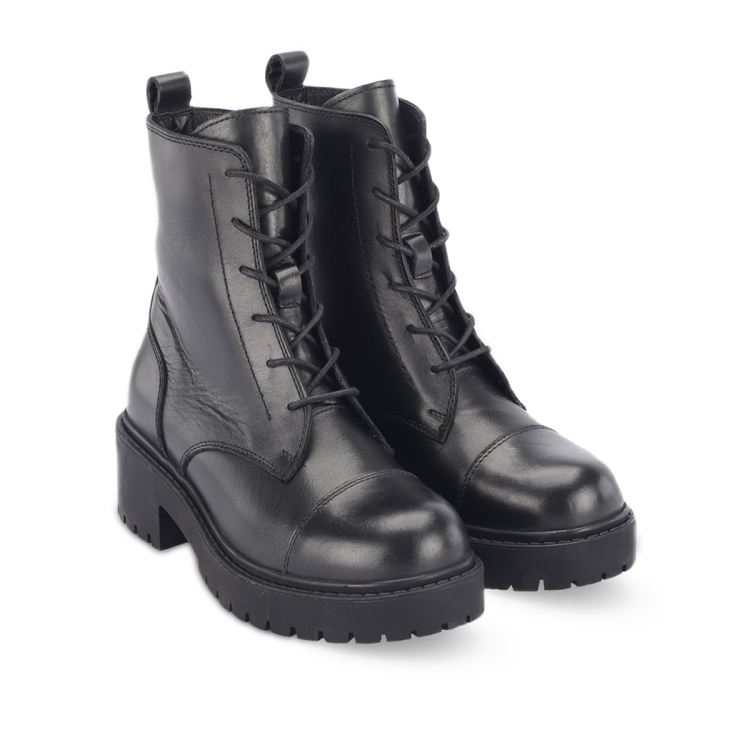 CITY-G Kadın Bot Meşin Astar Siyah - Forelli (1)