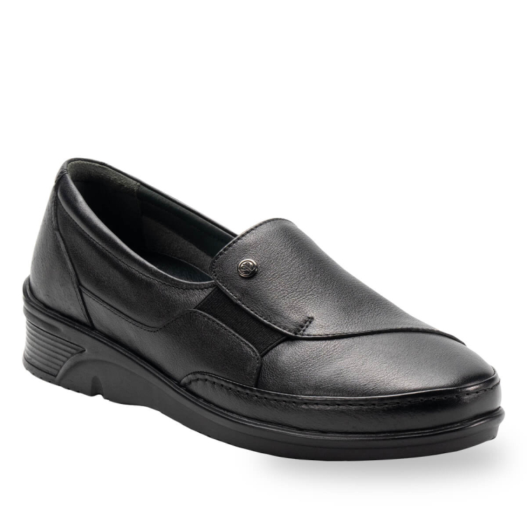 TERTE-G Kadın Deri Ayakkabı Siyah - Forelli (1)