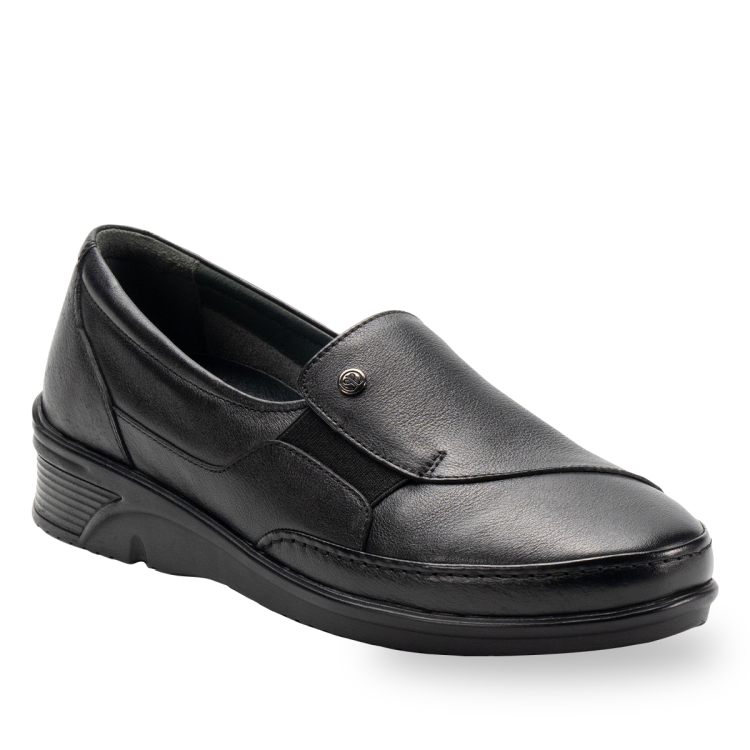 TERTE-G Kadın Deri Ayakkabı Siyah - Forelli (1)