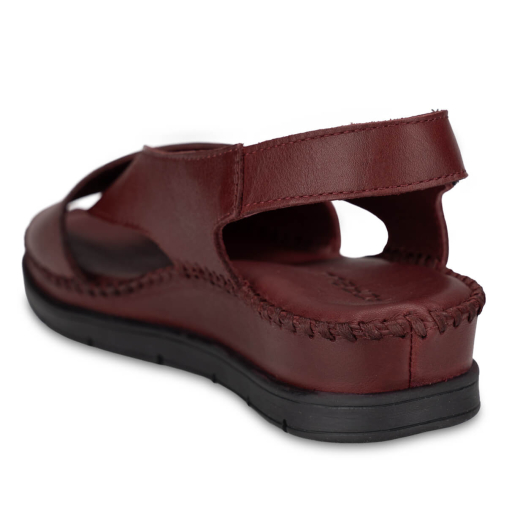 TINA-G Kadın Deri Sandalet Bordo - 5